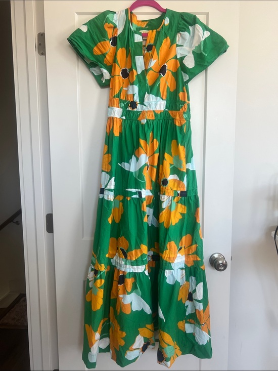 Anthropologie Dresses & Skirts - Anthropologie green floral somerset maxi dress small